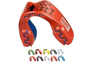 Marvel Spider-Man Sports Mouthguard Dual Layer Premium Protection Adults Gum Shield with Case for Boxing, MMA, Rugby, Martial Arts, Judo and All Contact Sports