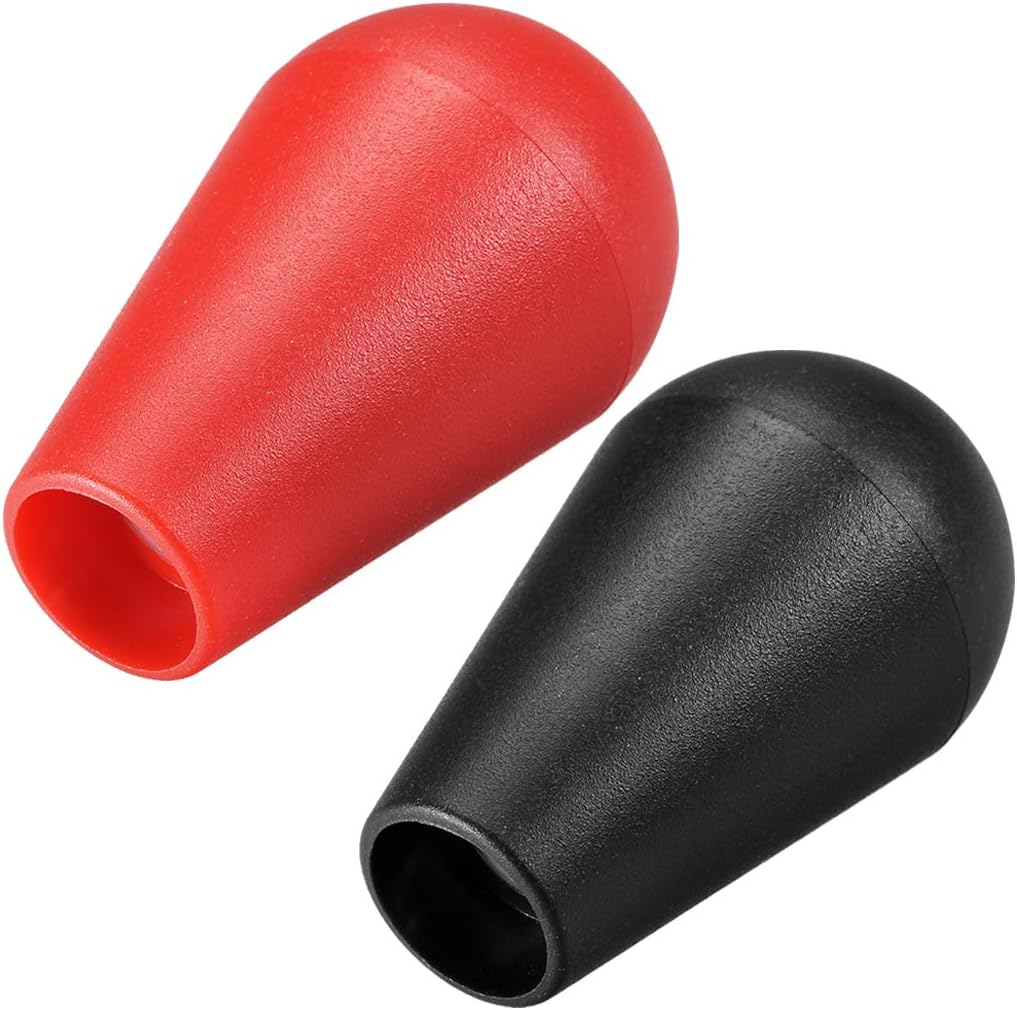 sourcing map Ellipse Oval Joystick Head Rocker Ball Top Handle Arcade Game DIY Parts Replacement Red Black 2Pcs - Image 4