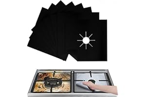 Gas Stove Burner Covers Protectors Reusable Non-Stick Fast Clean Liners for Kitchen Cooking Thickness Glass Heat Dishwasher S