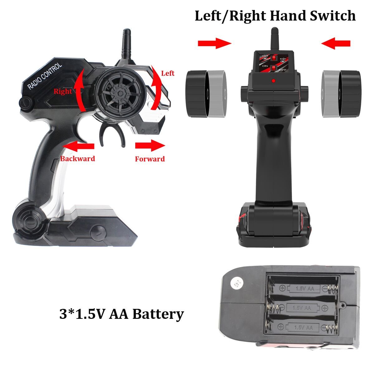 Hugine 1:16 2.4G RC Car Off Road Vehicle High Speed Racing Monster Truck 20km/h Buggy Independent Suspension Radio Control Cars Toys (Red)