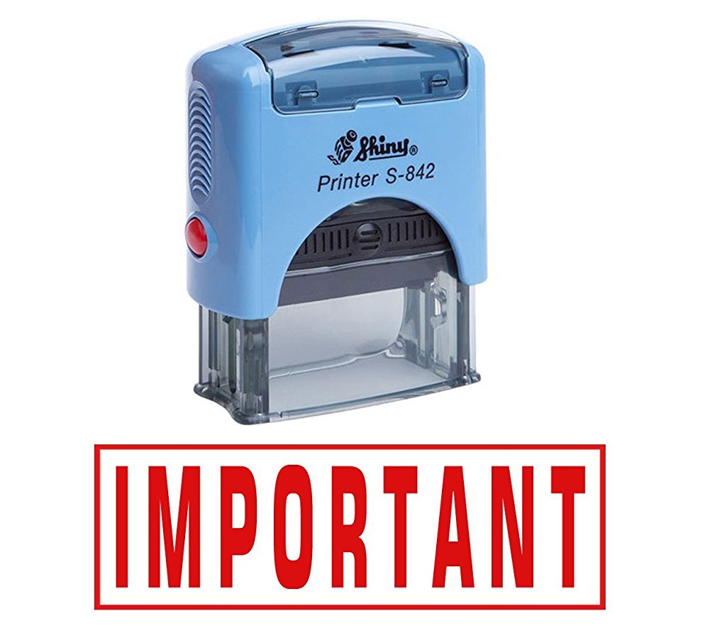 Important Self Inking Rubber Stamp Office Stationary Custom Shiny Stamp