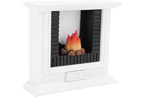 SPYMINNPOO Dollhouse Fireplace, Vintage Miniature Fireplace Decoration Dollhouse Accessories for Doll House Living Room