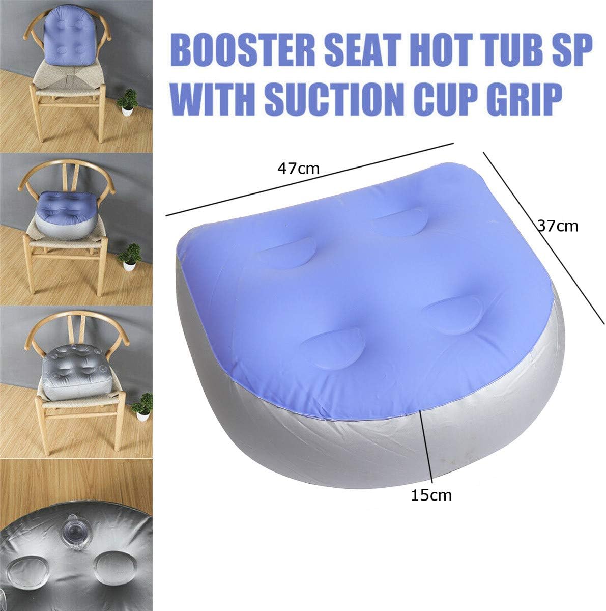 2PCS Spa and Hot Tub Booster Seat Pad Comfortable Durable Suction Seat
