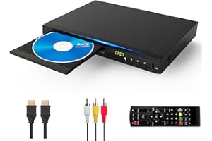 WIITHINK HD Blu-Ray DVD Player for TV with HDMI/AV/Coaxial Output, HP 1080P, USB Input, Multimedia Disc Playback Dolby Sound,Play All DVDs and Region A/1 Blu-Ray for Home