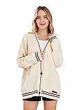 ebossy Women's Open Front Stars Embroideried Cable