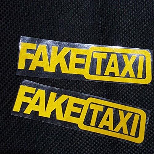 Deutschauto Universal Car Sticker FAKE TAXI JDM Drift Turbo Hoon Race Auto Funny Vinyl Decal 20x5cm Car Styling