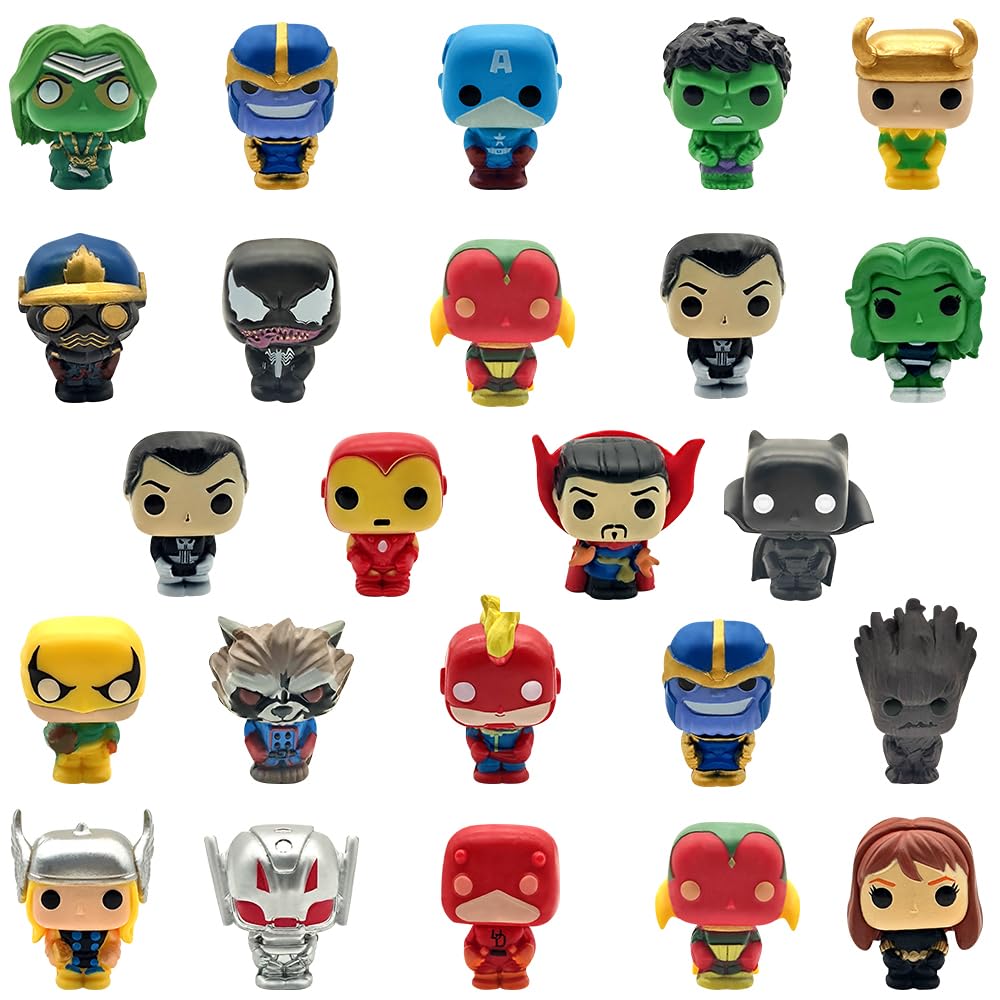 Joyday Action Figures, 24 PCS Mini Figures Toy Set, 1.38 Inch PVC Cake Topper Figures Decorations, Gift for Kids in Birthday Party, Christmas Day, Easter Day