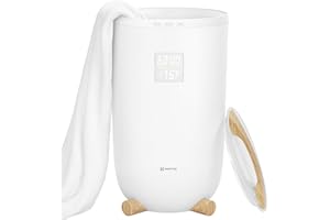 Keenray Towel Warmer for Bathroom, Luxury Towel Warmer Bucket with Timer, LED Display for Time and Temperature, Delay Time Up to 24 Hours, Child Lock, Hot Towel Heater, Gifts for Mom,Dad,Him,Her