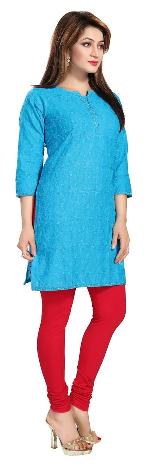 dream & dzire women's chikan straight kurti