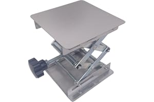 BIPEE 4x4'' Lab Jack Lifting Scissor Stand Platform, Stainless Steel