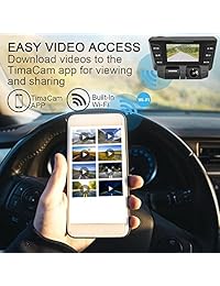 ITRUE X9D WIFI Cámara de salpicadero giratoria interior y frontal con doble Full HD 1080P, diseño de sigilo, 170 ° de ángulo superior, modo nocturno, sensor G y WDR, para Uber Lyft Rideshare Drivers, tarjeta de 32 G incluida