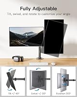 HUANUO Dual Monitor Stand 13-30 Inch 10KG per Arm VESA 75x75/100x100 view 3