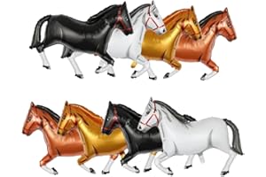 Guoguiming 8 pcs Horse Foil Balloons Huge,Western Balloons,Balloon Birthday Decorations,Shaped Aluminum Themed Party Decorati