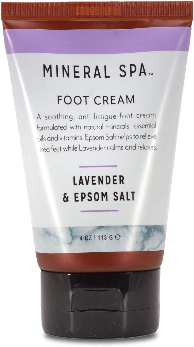 Mineral Spa Lavender & Epsom Salt Foot Cream, 4 Ounce: Health & Personal Care