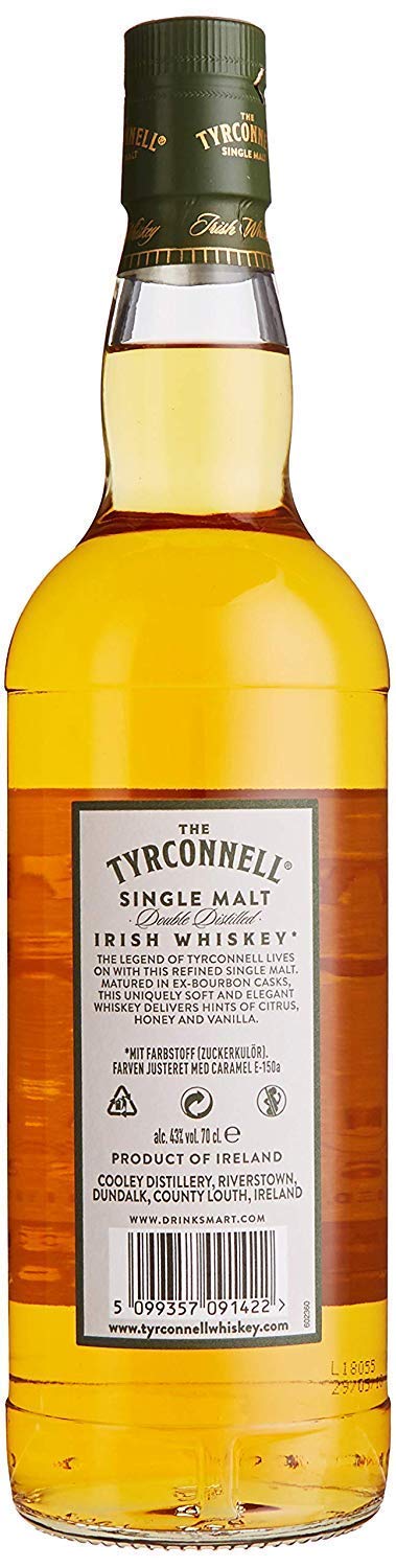 The Tyrconnell | Single Malt Irish Whisky | charaktervoller Geschmack durch Zweifach-Destillation | 43% Vol | 700ml Einzelflasche 3