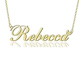 Rebecca Heart Name Necklace 18k Gold Plated