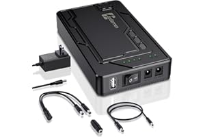 DZDARREN 12V Rechargeable Battery Pack 10000mAh, Portable 5V/ 9V/12V Power Bank(12V 10000mAh / 9V13000mAh / 5V 24000mAh) DC Output Lithium ion Battery Pack for LED Strip, CCTV Camera, Router, Breast Pump