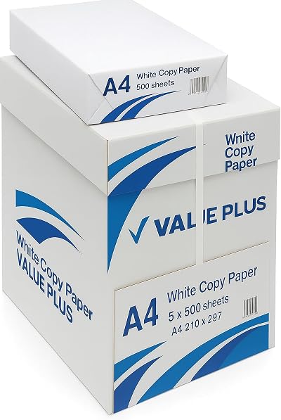 Value Plus A4 Printer Paper 75gsm 5 Reams 2500 Sheets Full Box