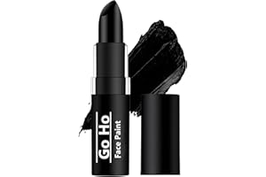 Go Ho Makeup Clown Black Cream-Blendable Stick - Face Body Paint for Professional SFX, Cosplay Costume - Safe Facepaint, Nose & Lip Smacking, Eye Black for Baseball/Football, Sports, Halloween