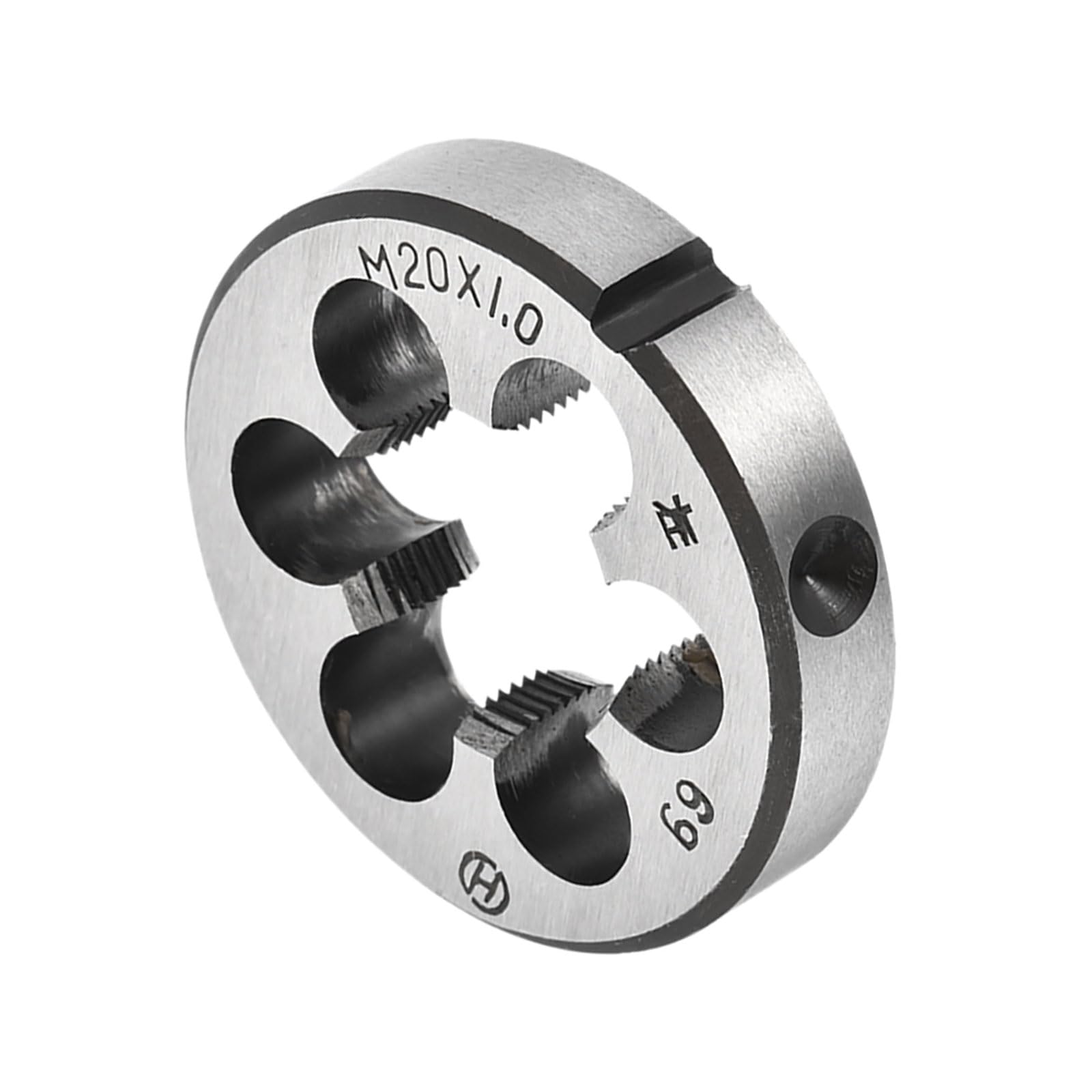 CoCud Round Thread Repair Die, M20x1 Die 45mm OD, Alloy Tool Steel Left Hand Cylindrical Pipe Threading Tool with 6 Chip Holes - (Applications: for Threading Repairing) โ image 1