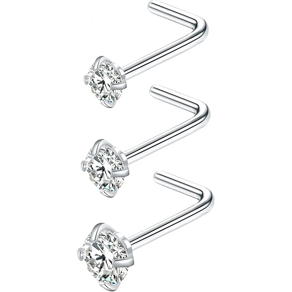 Nose Studs For Women Jstyle Hypoallergenic 18G Nose Rings Studs