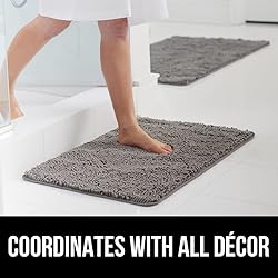 GORILLA GRIP Bath Rug Mat, Thick Soft Absorbent