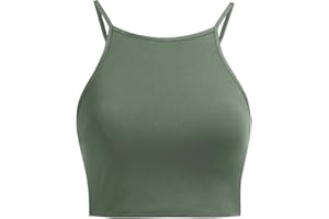 Aqua Eve Women Crop Swim Tops Only Sport Bra Bikini Tops High Neck Swimsuit Top Racerback Bathing Suit Tops No Bottom