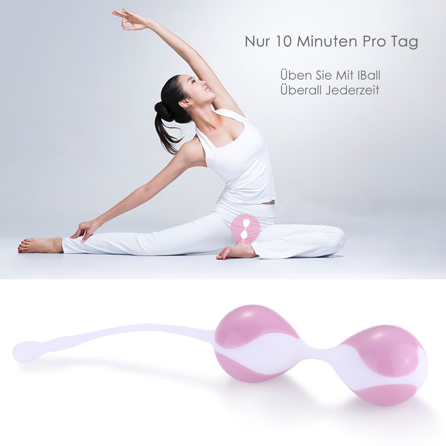 Loveryoyo Louviva Liebeskugeln für Frauen Beckenboden - Medizinisches Silikon - Kegel Übungskugeln - Für Blasen, 200 g