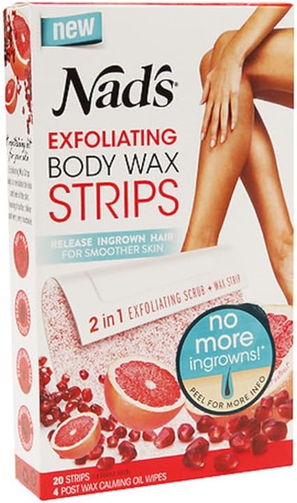 Amazon Com Nad S 2 In 1 Exfoliating Body Wax Strips Pomegranate