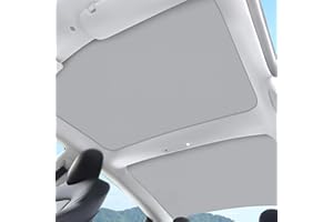 ACERIDE Upgrade Sunshade Roof for Tesla Model 3 2017-2023 Magnetic-Mid Design Model 3 Accessories Heat Insulation Foldable Glass Sunshade [No-Sagging, No Gaps,Ice-Crystal Coatings],2PCS