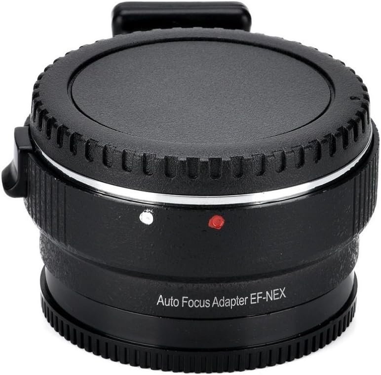 Annsm Auto-Focus EF-NEX Lens Mount Adapter Canon EF Series Lens to Sony NEX E Mount Cameras/Sony A7/A7R Full Frame Adapter Aperture Hole Design Black