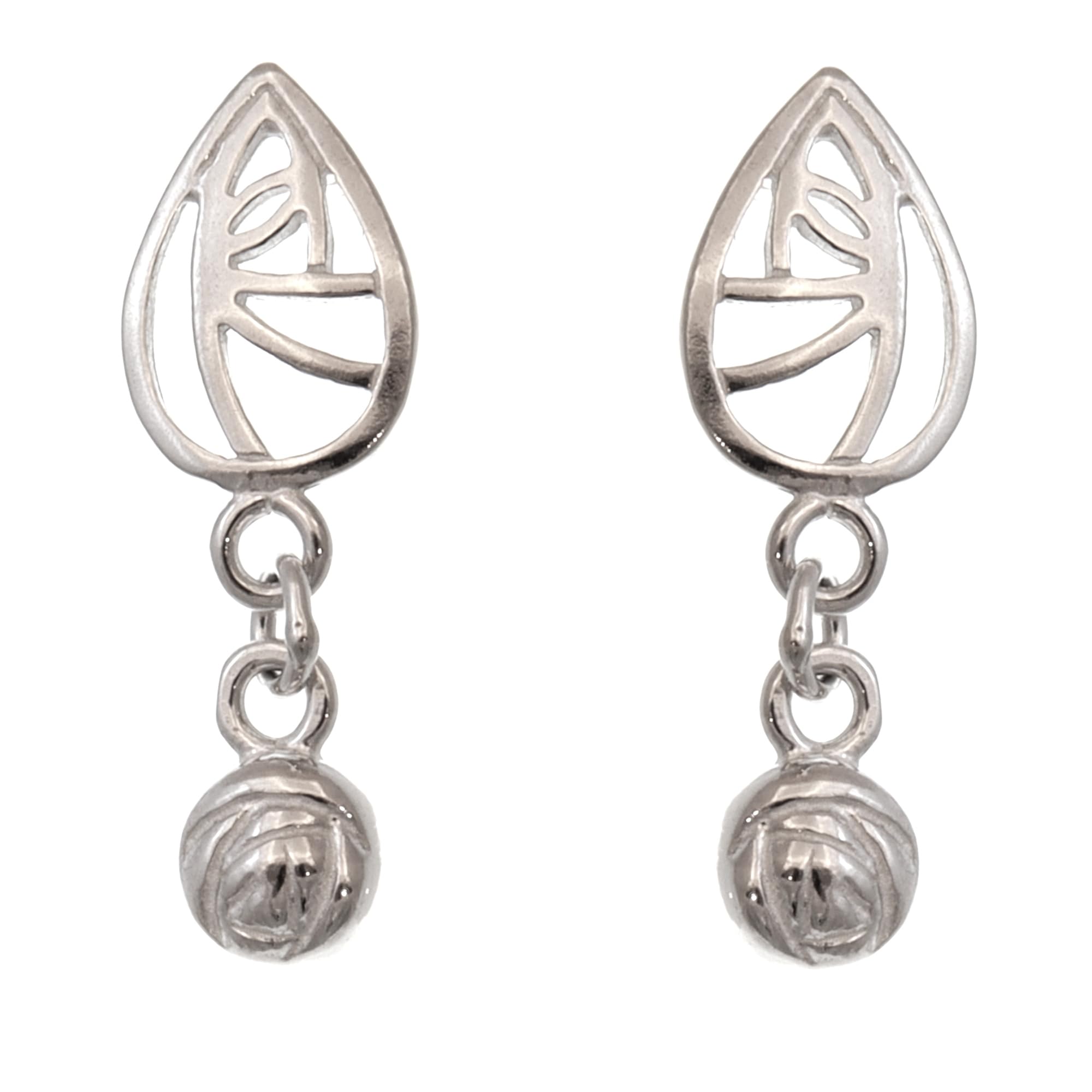Alexander Castle Charles Rennie Mackintosh 925 Sterling Silver Earrings for Women - Stud Drop Earrings with Jewellery Gift Box - 22mm x 8mm
