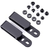 Tuckable KYDEX Belt Clip for Gun Holsters &amp; Knife Sheaths &ndash; (Inside-The-Waistband/IWB) - (Tough Clip Design) - USA Made - Mounting Hardware Included