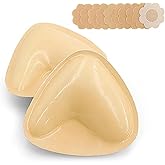 Double Sided Sticky Bra Inserts Invisible Push Up Lift Self Adhesive Bra Pads for Bikini Swimsuits Sports Bra