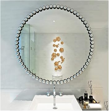 Amazon Com Zfgg Mirror Large Round Metal Frame Wall Hanging