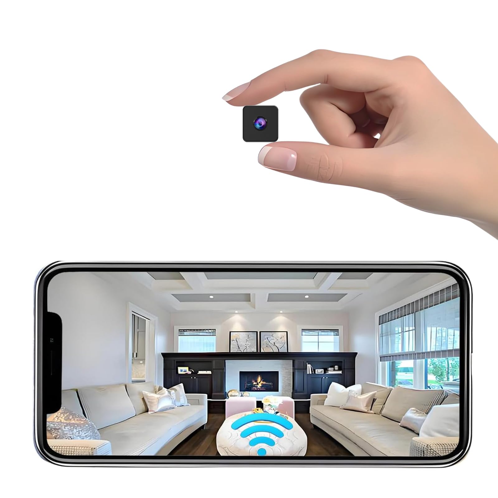 Photo 1 of Mini Wireless Camera Home Security Cam Indoor HD Camera Small Smart WiFi House Portable Cameras Tiny House Nanny Body Cam Battery Life Powered Body Cameras 150 Wide Angle Night Vision Motion Detection