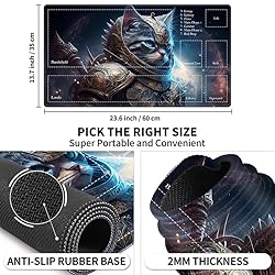 EDGFRTOIO Playmat with Zones for MTG Card Game