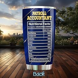 MONIZILUCKY Payroll Accountant Tumbler Stainless