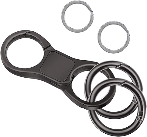 Amazon Co Jp Daygos キーチェーン クイックリリーススプリングクリップキーリング付き 高耐久 自動車キーチェーン 男性または女性用 ブラック 服 ファッション小物