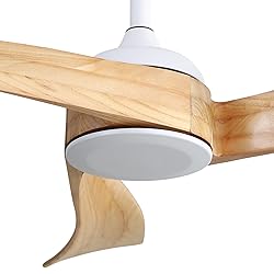 Sofucor 52 Inch Ceiling Fan no Light, Solid Wooden