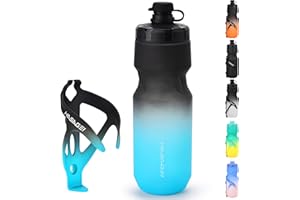 HASAGEI Bicycle Water Bottle Holder with 24 Oz Bottle, Durable Leak-Proof Non-Slip Design, Lightweight & Universal Fit for Mountain/Road Cycling Accessories