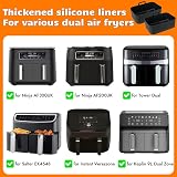 YQL Thickened Silicone Air Fryer Liners 19.5x12.7x9cm Ninja 7.6L AF300UK view 2