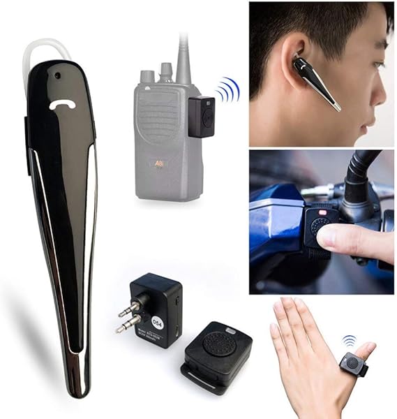 Walkie Talkie Hands Free Bluetooth Headset M Type Earphone Handheld Two Way Radio Wireless Headphones For Motorcycle Car Auto Amazon Com