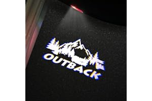 uunonaha Never Fade Car LED Door Logo Projector Puddle lamp, for Outback Accessories Door Light Logo LED Laser Car Courtesy Step Light HD Compatible with Outback (Outback-White-HD)