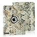 FINTIE (Map Design) 360 Degrees Rotating Stand Smart Cover PU Leather Case for Apple iPad 4th Generation Retina Display / the new iPad 3 / iPad 2 (Wake/sleep Function)