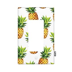 Pznen Pineapples Rocker Switch Plate Covers Yellow