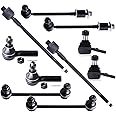 SCITOO 10pcs Suspension Kit Front Inner Outer Tie Rod End Lower Ball Joints Front Rear Sway Bar Link Fit 1996-2004 For Nissan Pathfinder 1997-2003 For Infiniti Qx4