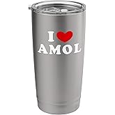 I Love Amol, I Heart Amol Stainless Steel Insulated Tumbler