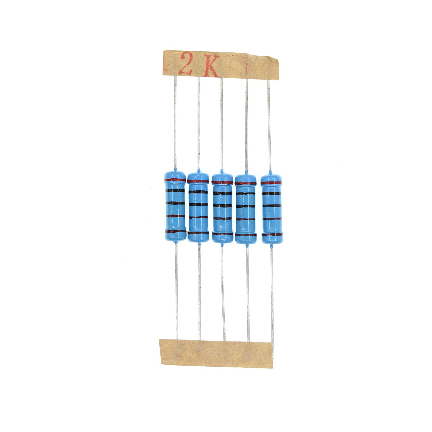 HUABAN 50PCS 2 Watts 2W 2K Ohm 1% Metal Film Resistor