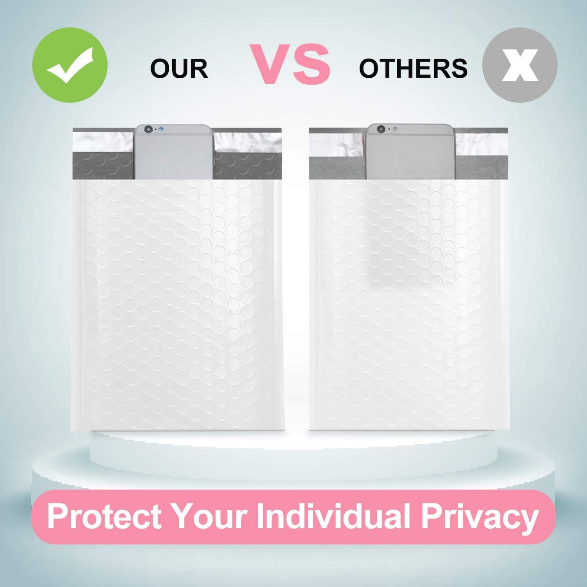 UCGOU 8.5x12 Inch White Padded Envelopes Water Proof Poly Bubble Mailers Self Seal Mailing Envelopes Book Mailers 25pcs : Office Products